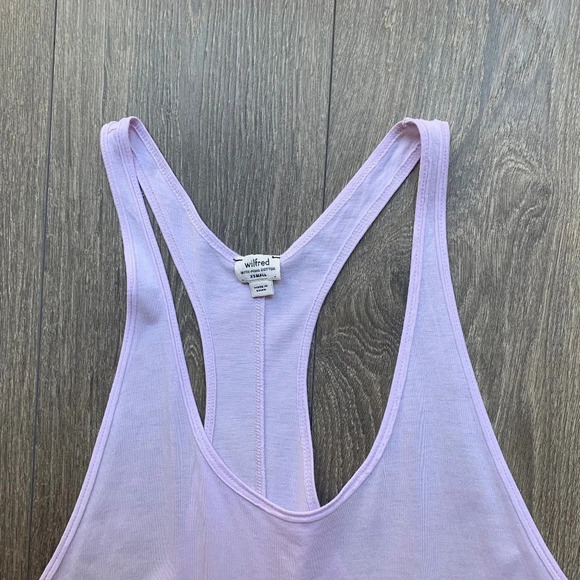 Aritzia Wilfred Tank Top Lilac Purple Fringe Racerback Festival Boho Size XS - Picture 7 of 13